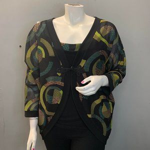 Joseph Ribkoff Multicolor Patterned Cardigan
